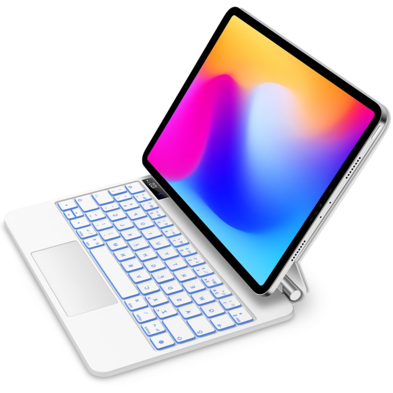 BETTDOW Capa com Teclado e Trackpad para iPad Pro de 11 polegadas (4ª/3ª/2ª/1ª) geração 2022 e Air 6ª e 11 polegadas (M2, 2024) e iPad Air 5ª/4ª geração de 10,9 polegadas,Teclado com LCD DisplayPreto