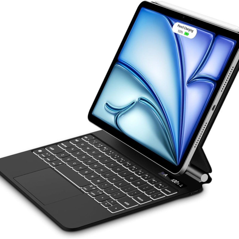 Bettdow Capa com Teclado e trackpad para iPad 10ª Geração 10.9" Polegadas, iPad (A16) 11th Generation 11 Inch 2025; modelos A2696,A2757,A2777,A3354,A3355 e A3356 com Auto Hibernação(preto)
