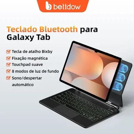 Teclado Bluetooth Magnético Suspenso para Samsung Galaxy Tab S6/S7/S8/S9 FE 11 Polegadas